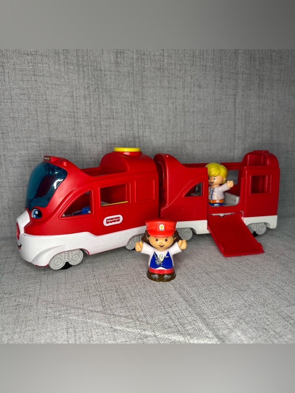 Fisher-Price little people Red and White Toy Train set